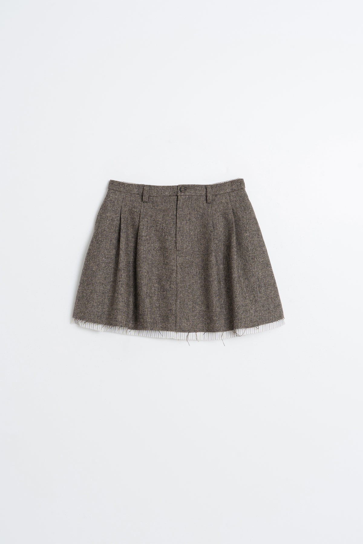 MINI JUPE LAINE EFFET DOUBLE