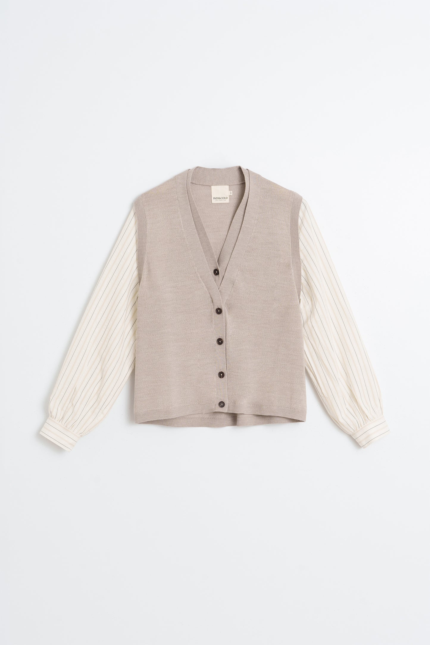 CHAQUETA EFECTO DOBLE 100% MERINO