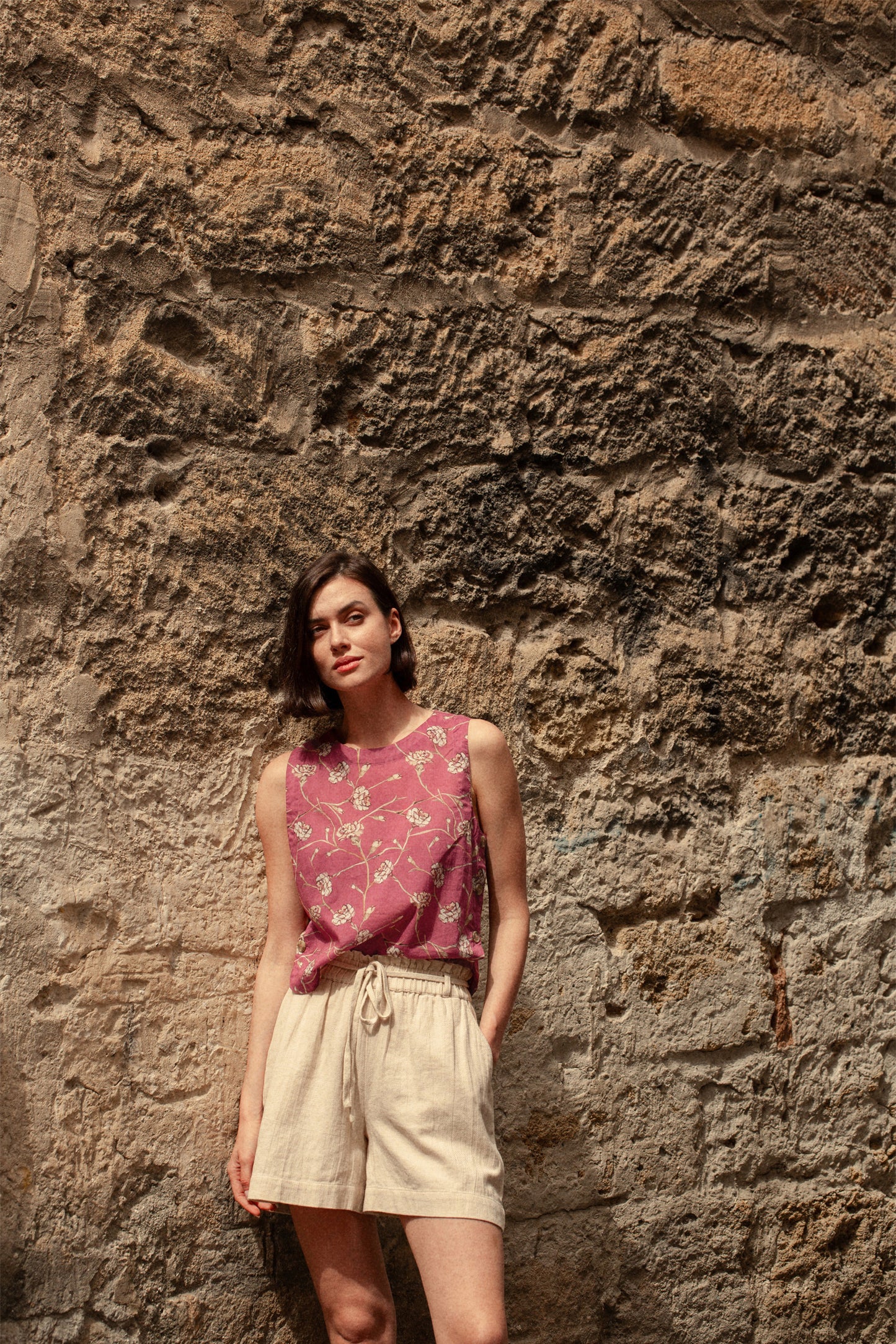 SIDE-BUTTON BLOUSE