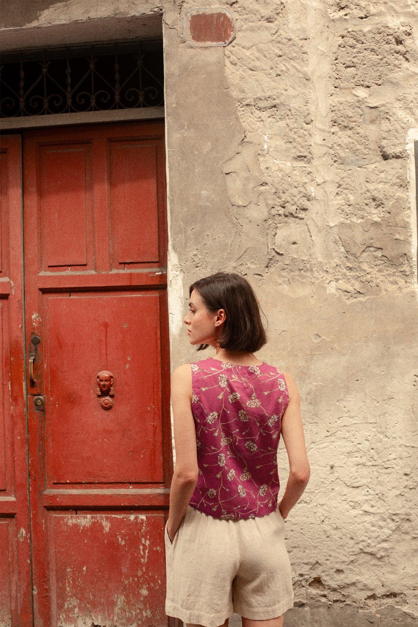 SIDE-BUTTON BLOUSE