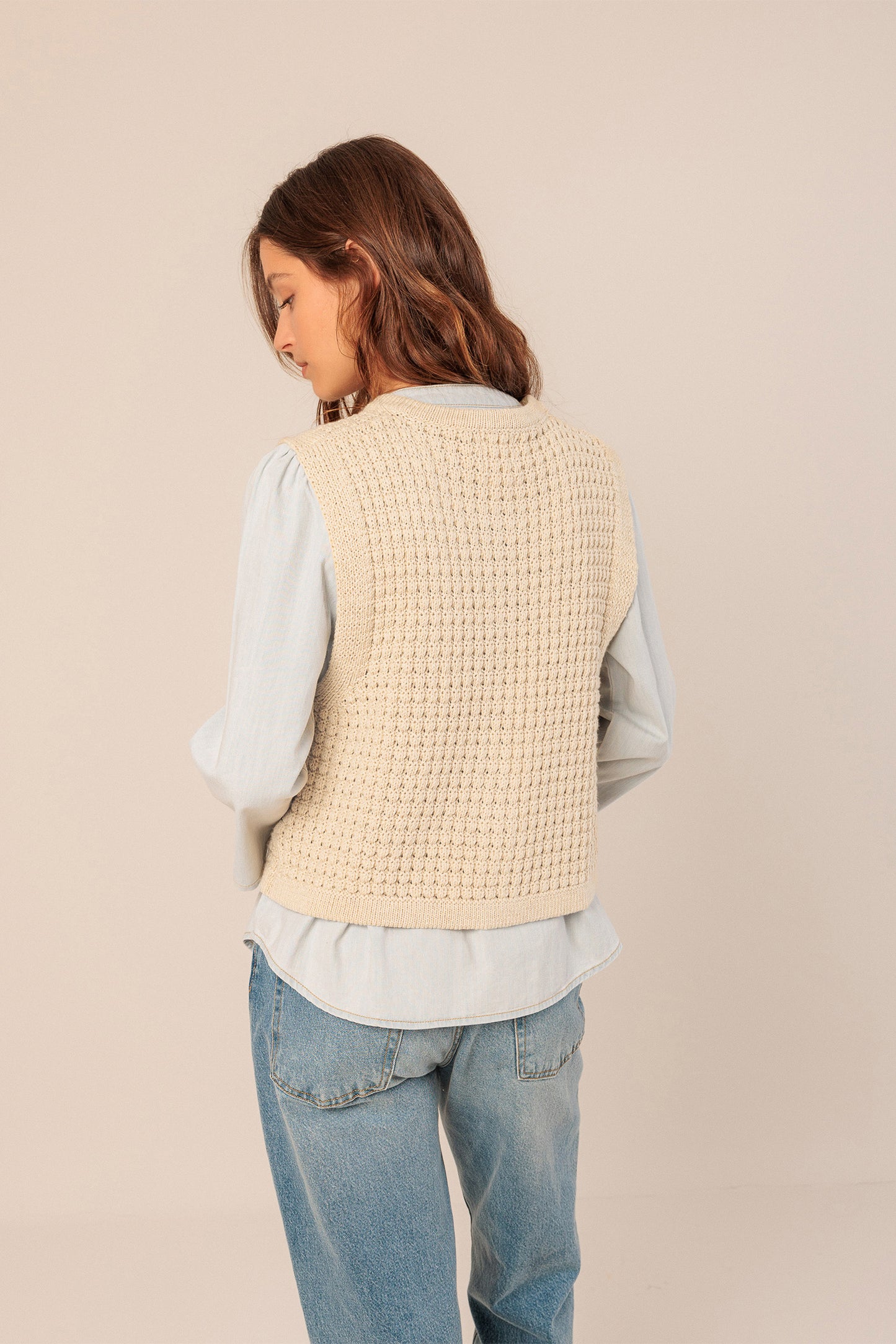 GILET EN MAILLE PANIER