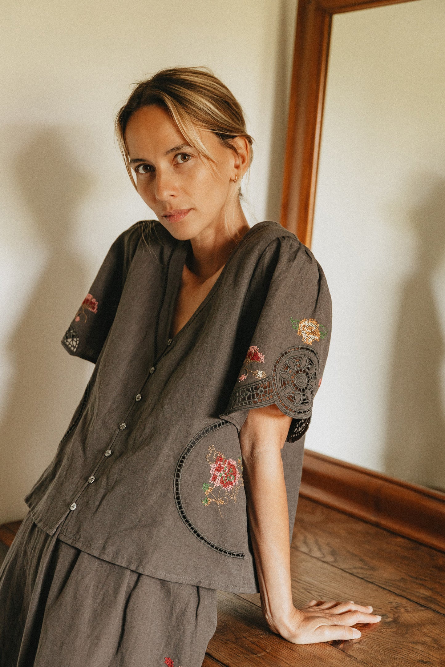 CHEMISE EN POINT DE CROIX