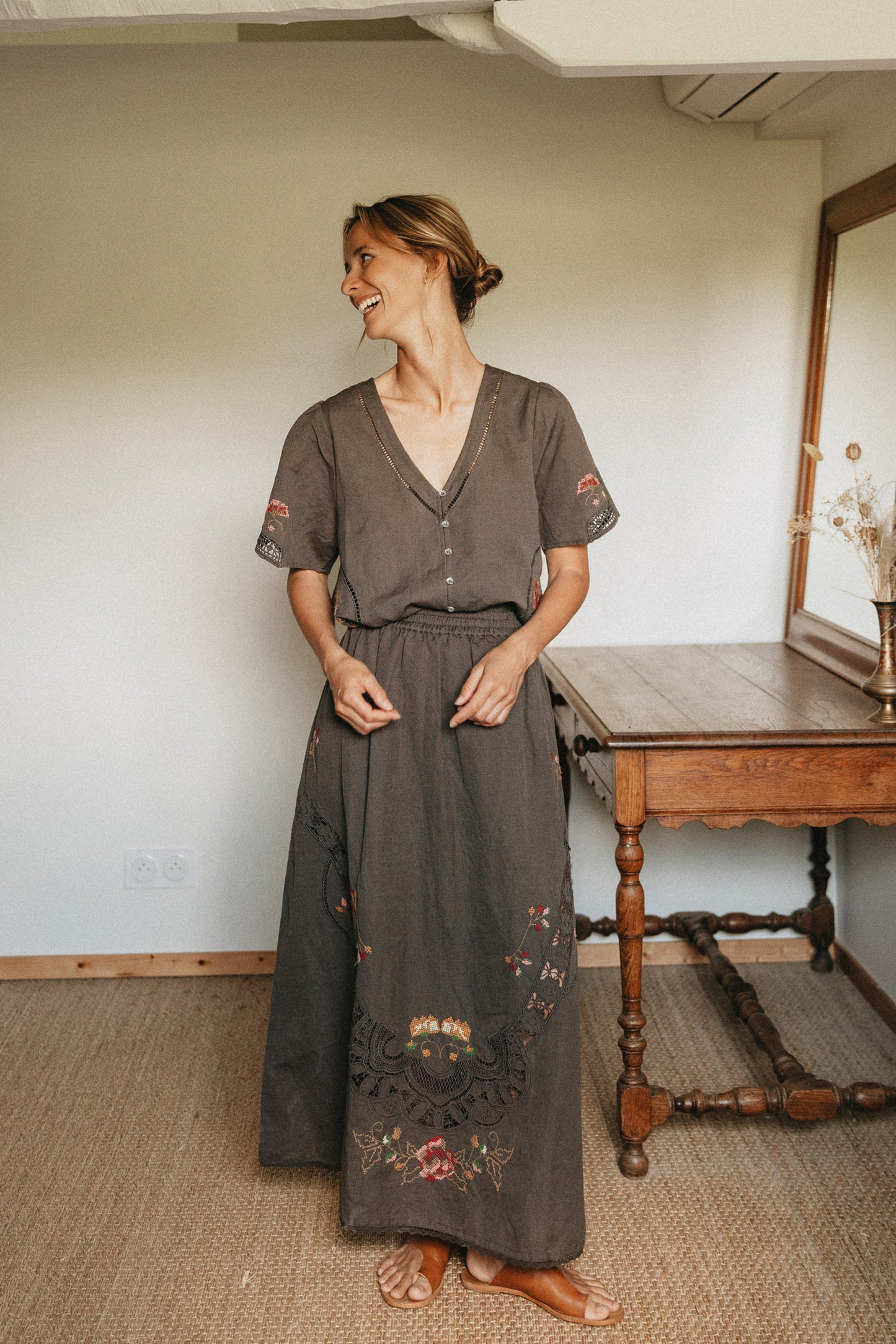 CHEMISE EN POINT DE CROIX