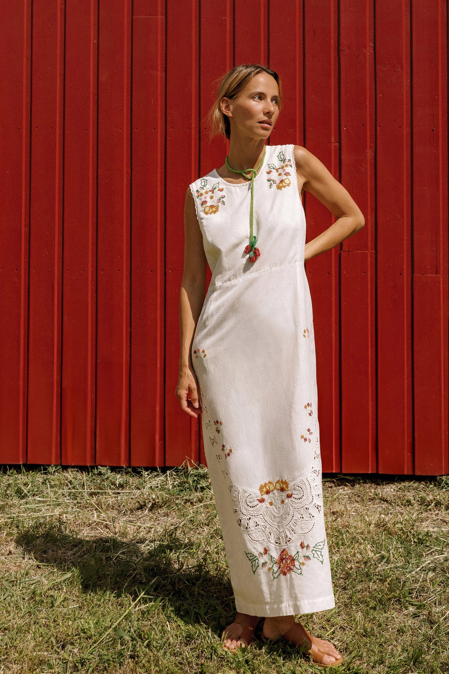 ROBE EN POINT DE CROIX