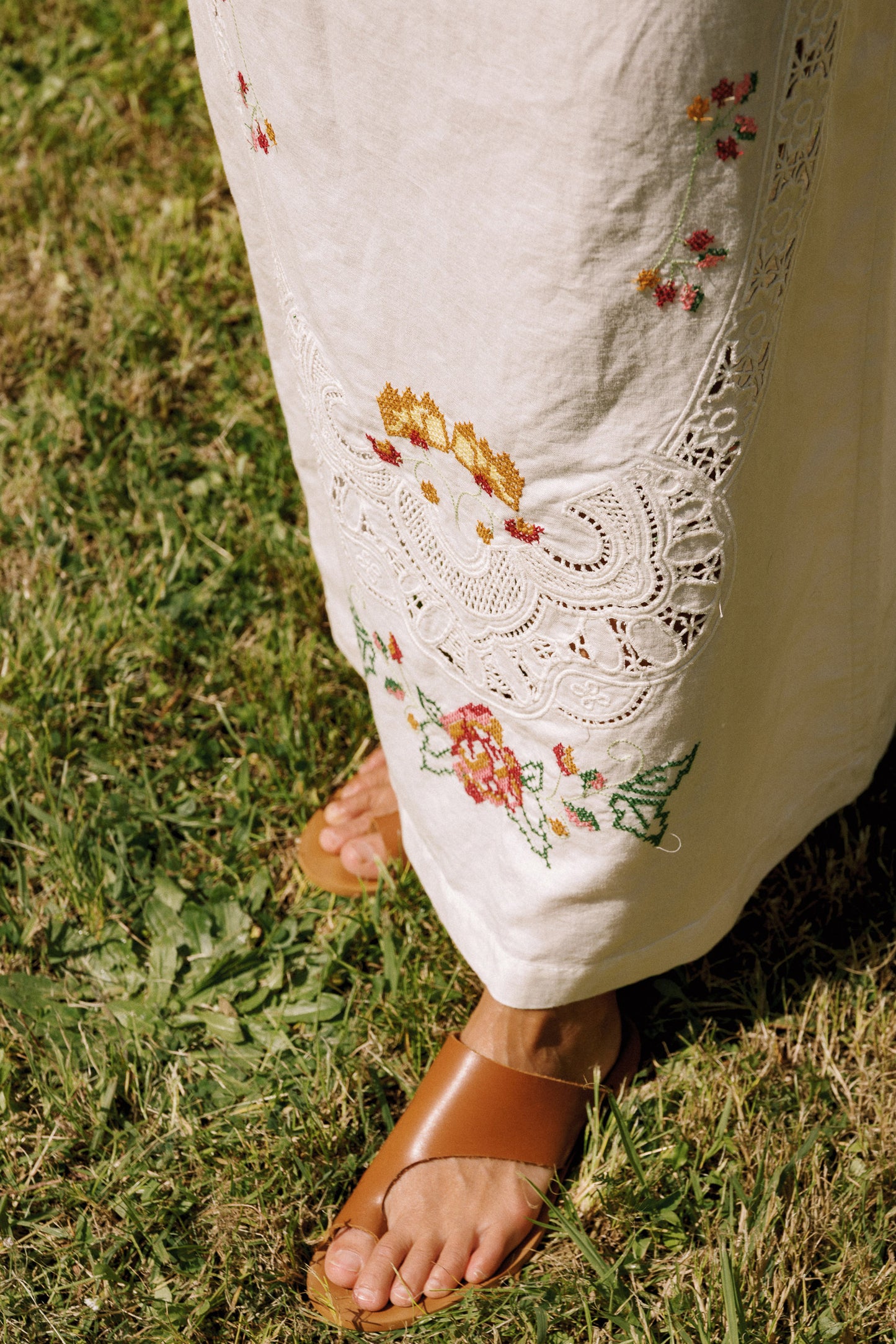 ROBE EN POINT DE CROIX