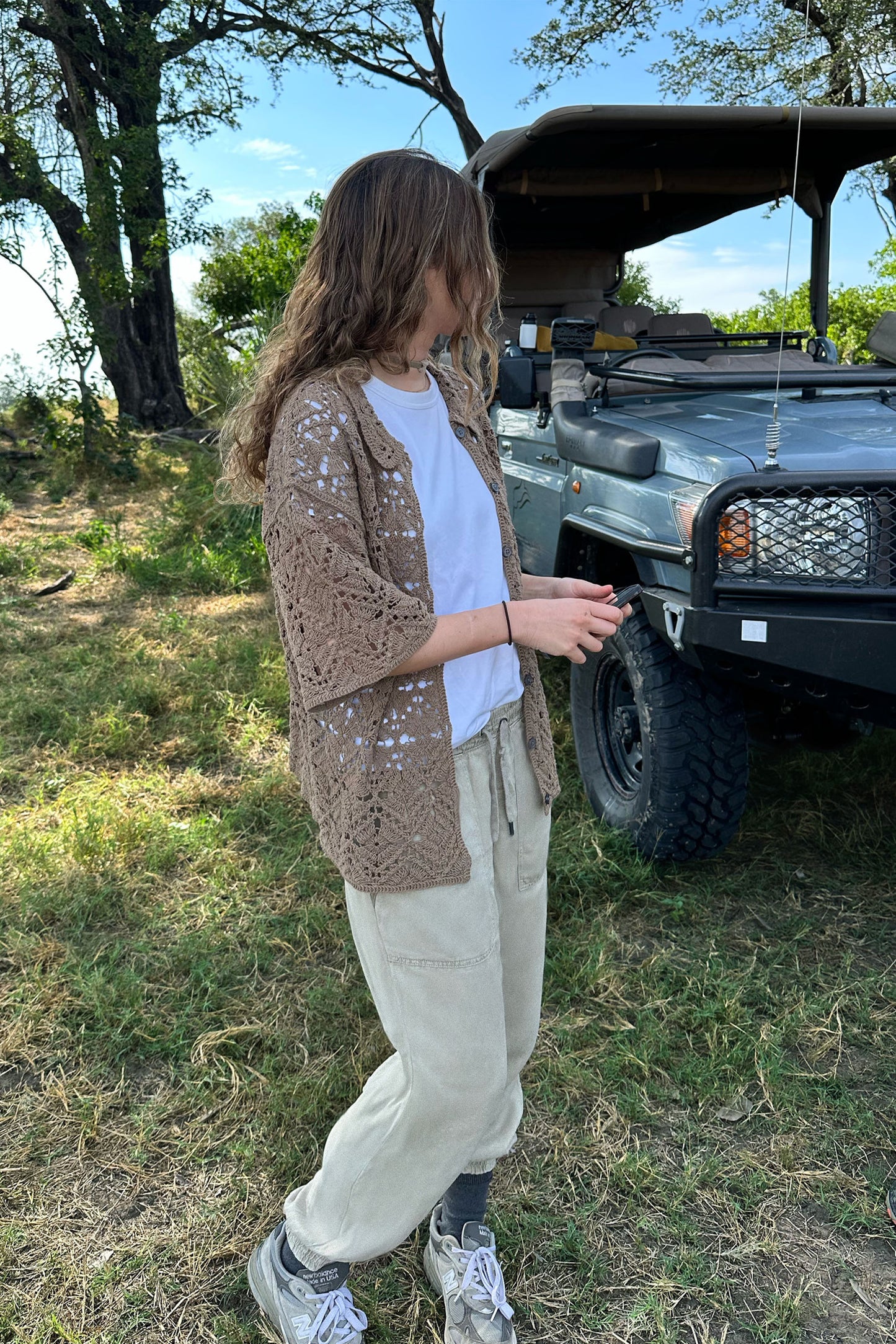 CHAQUETA MANGA CORTA CROCHET