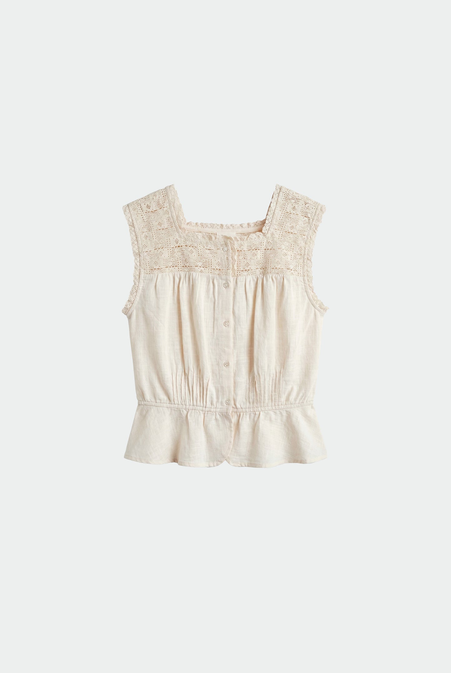TOP CON CROCHET Y PUNTILLAS