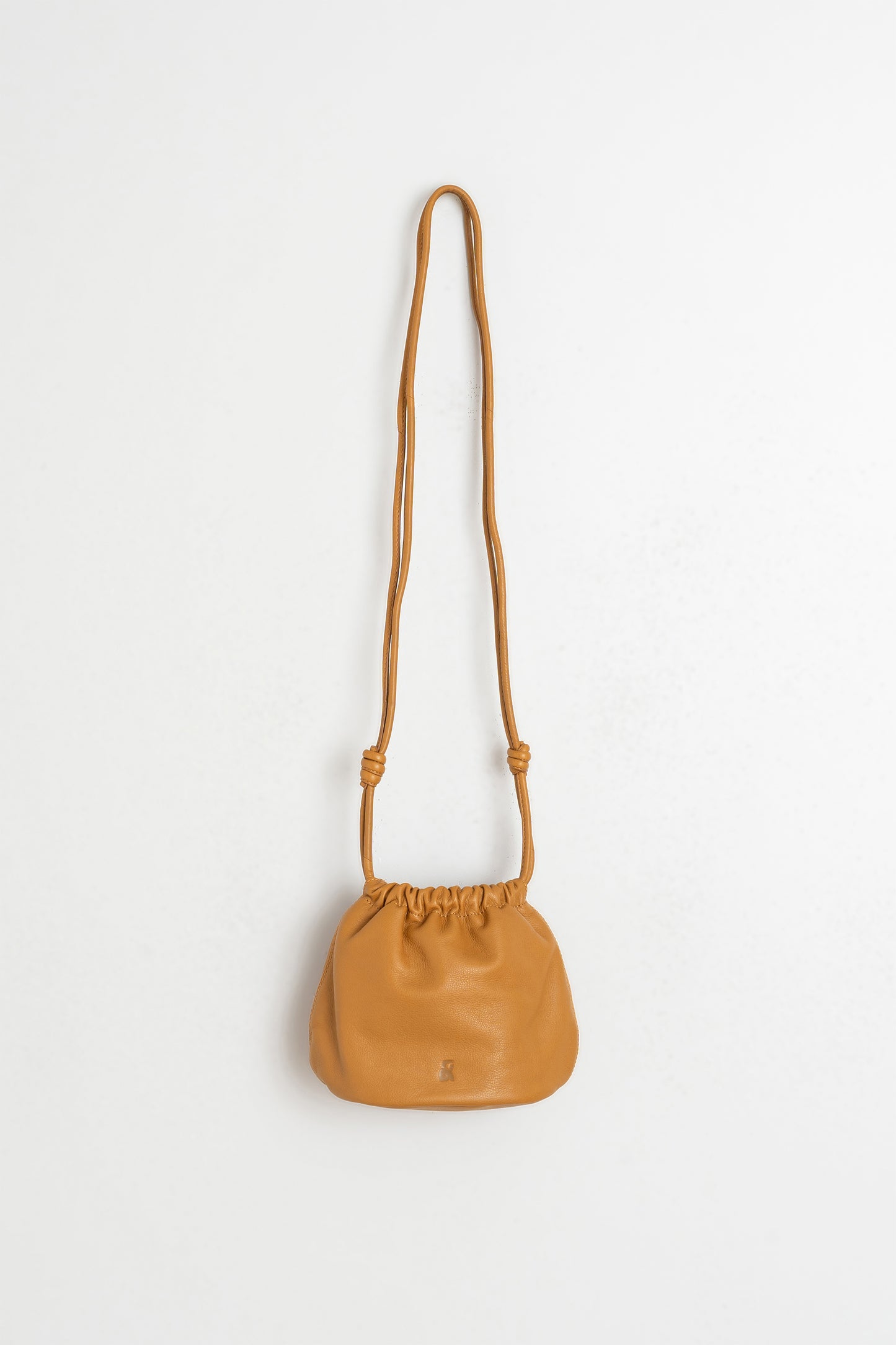 RUCHED LEATHER BAG