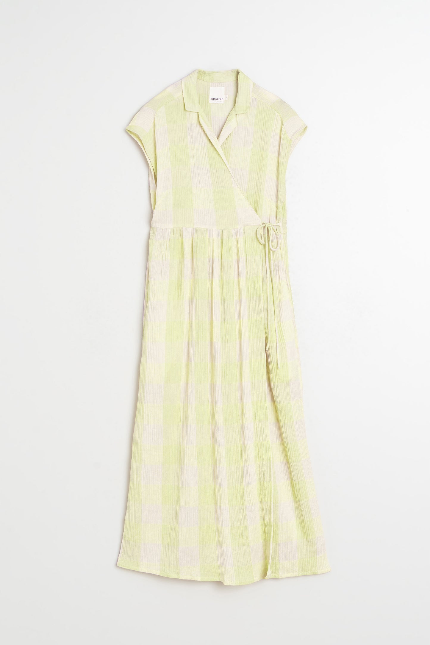 CROSSOVER GINGHAM DRESS