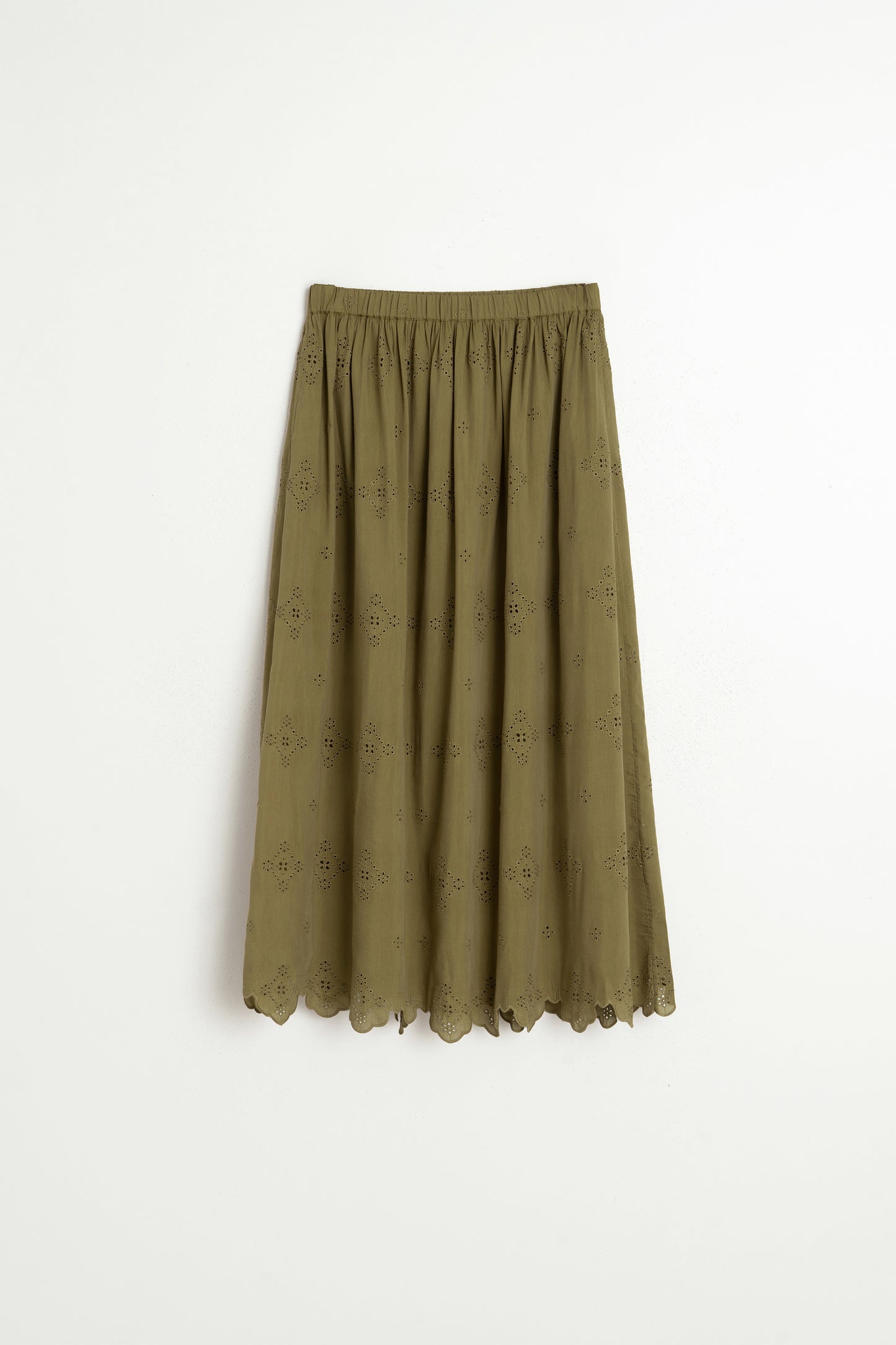 FALDA MIDI BORDADA