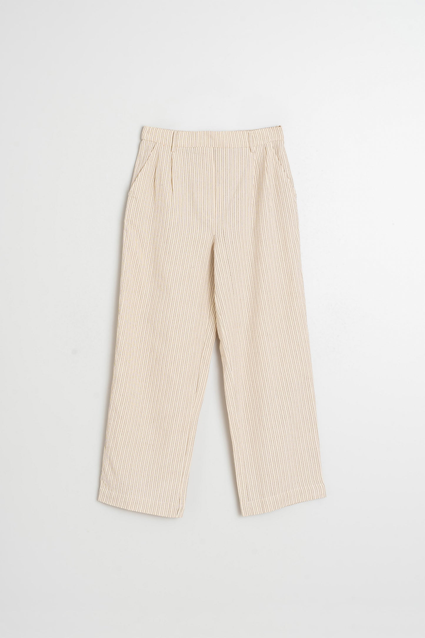 PLEATED PINSTRIPE TROUSER