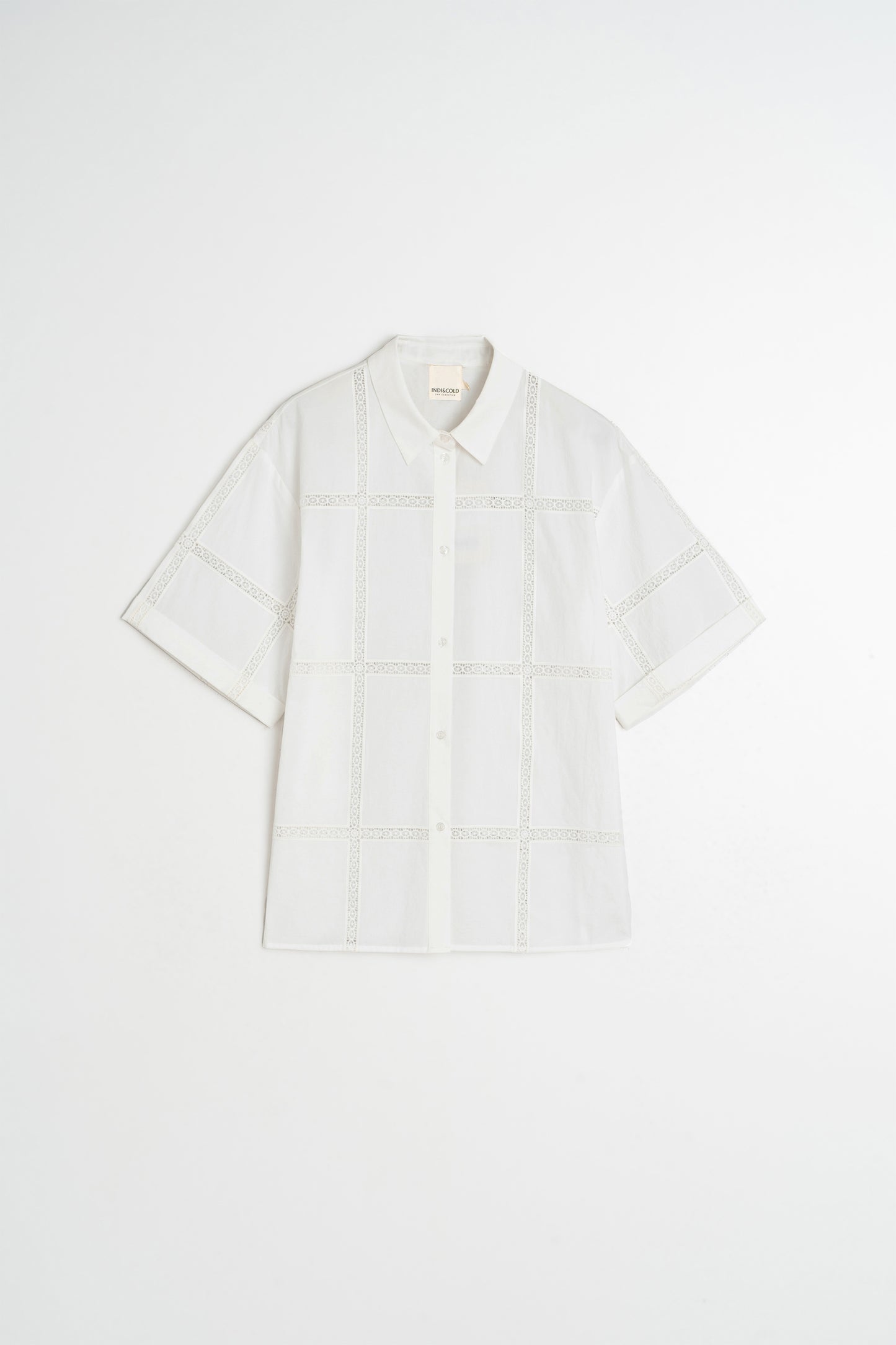 LACE POPLIN SHIRT