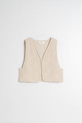 GILET JAQUARD COTON