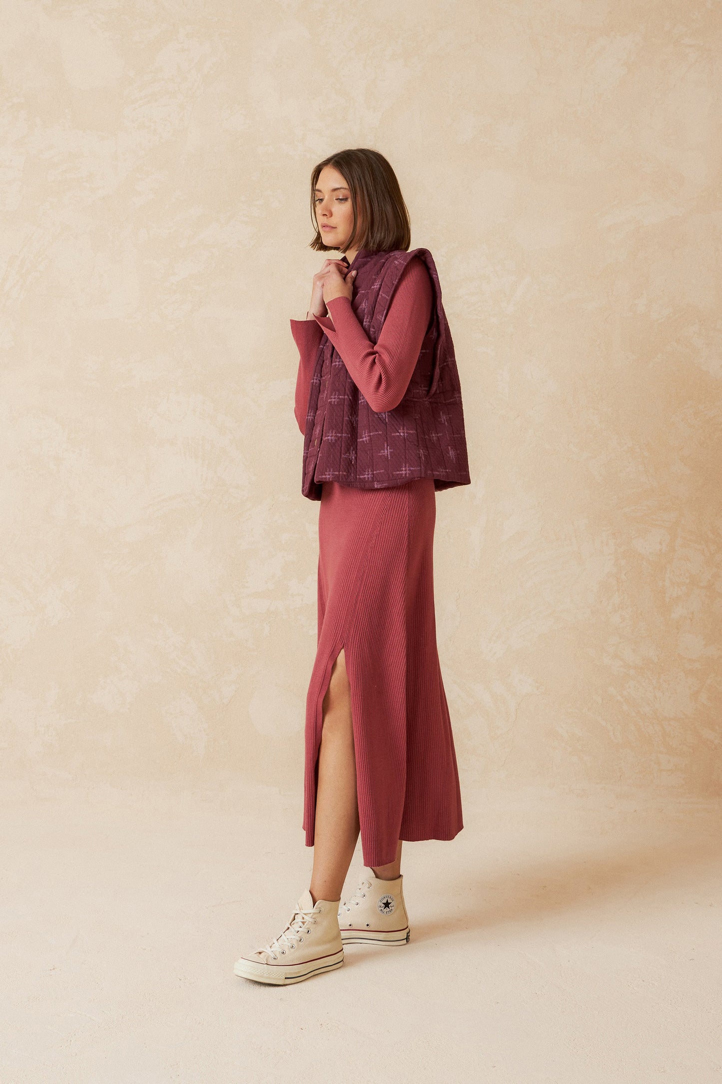 JACQUARD QUILTED VEST