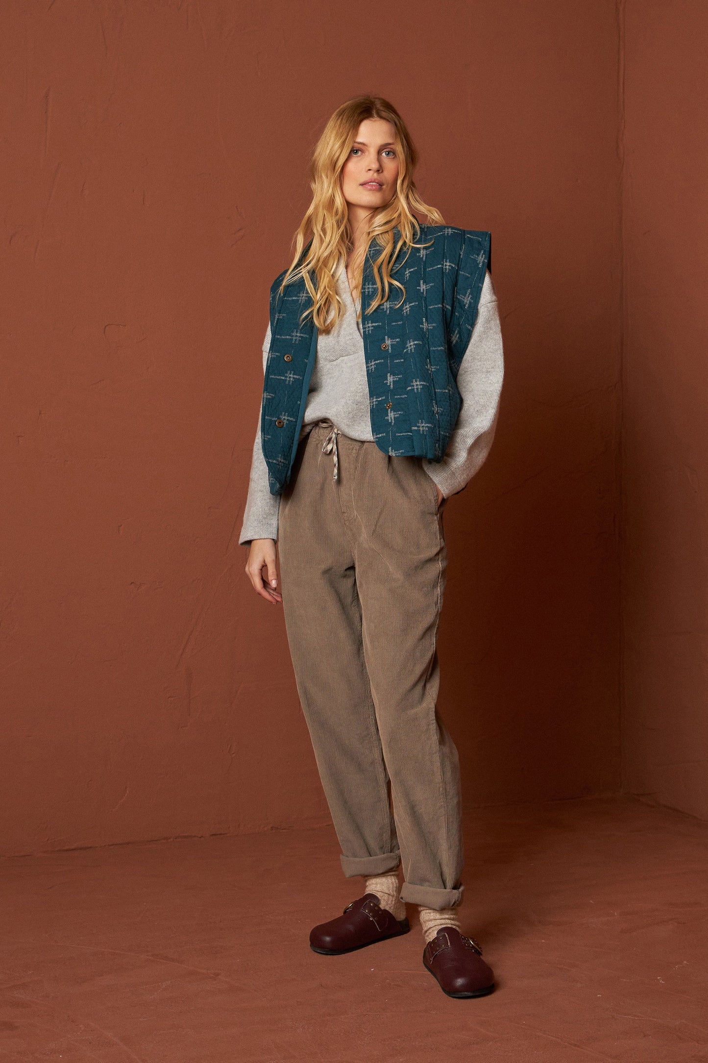 JACQUARD QUILTED VEST