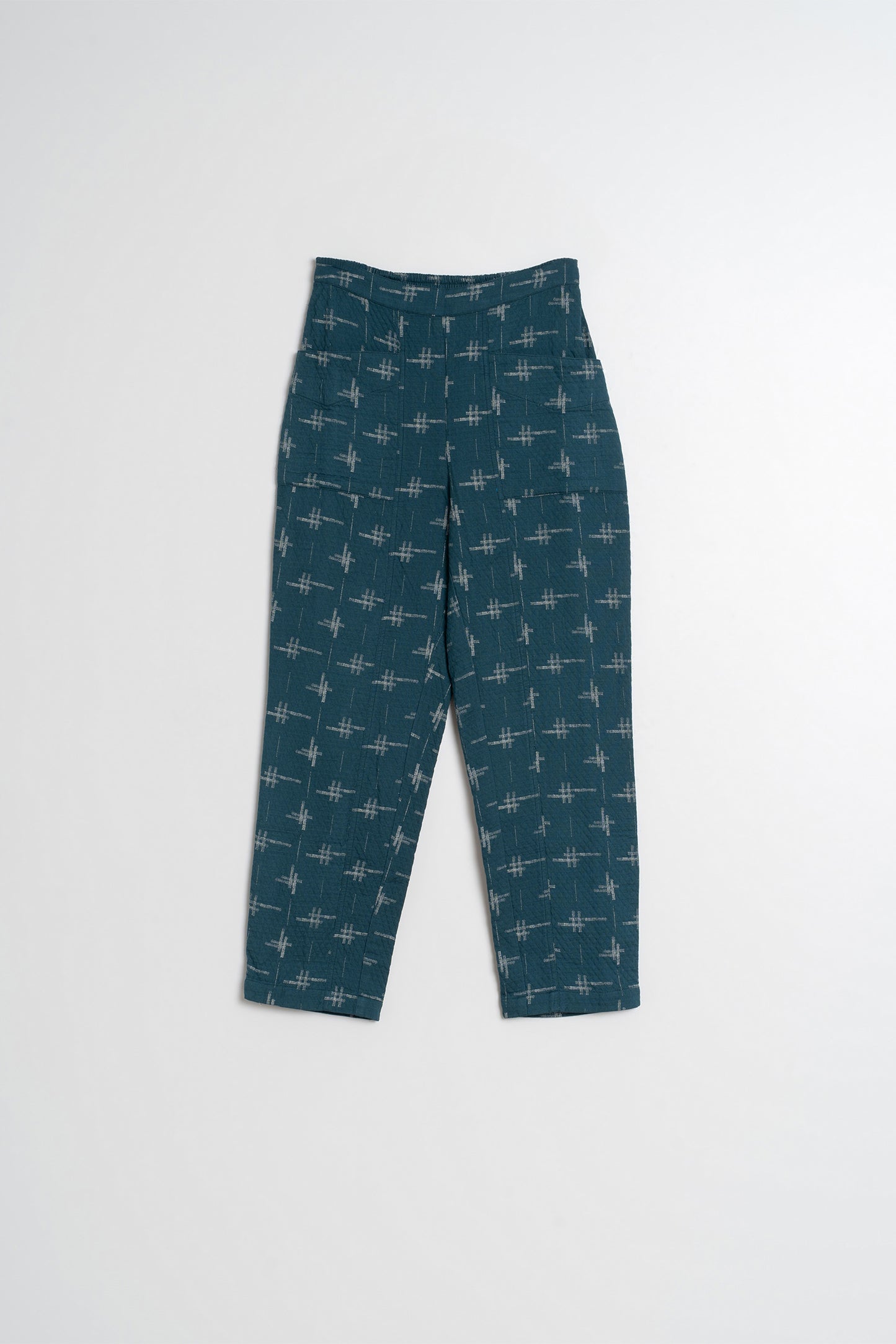 QUILTED JACQUARD PANTS