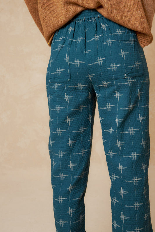 QUILTED JACQUARD PANTS 4