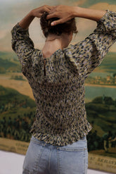ELASTIC-WAIST BLOUSE