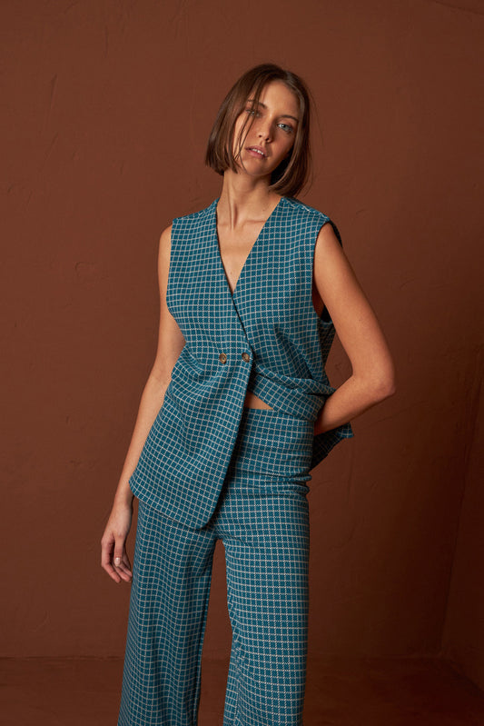 GILET EN MAILLE POINT DE ROME 2