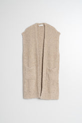 GILET MAXI EN MAILLE