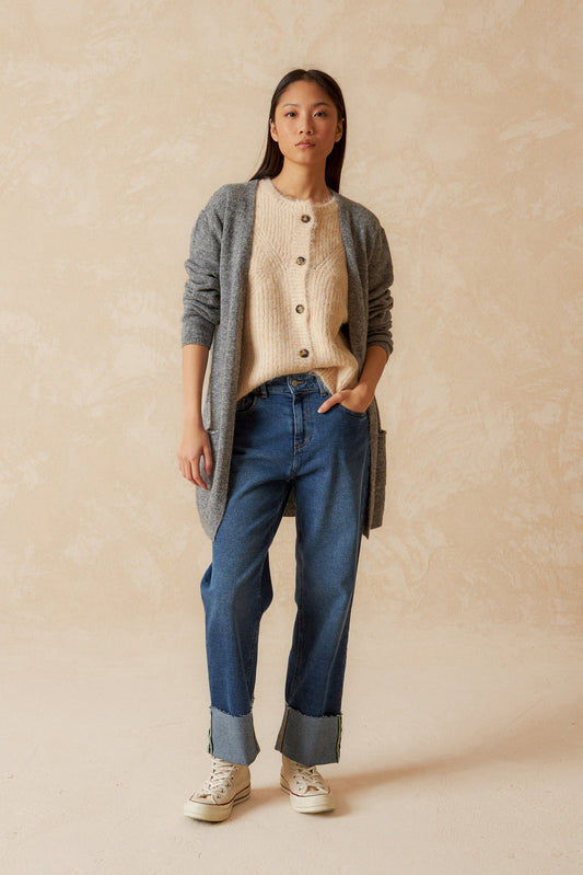 VESTE EN MAILLE MÉLANGÉE 4