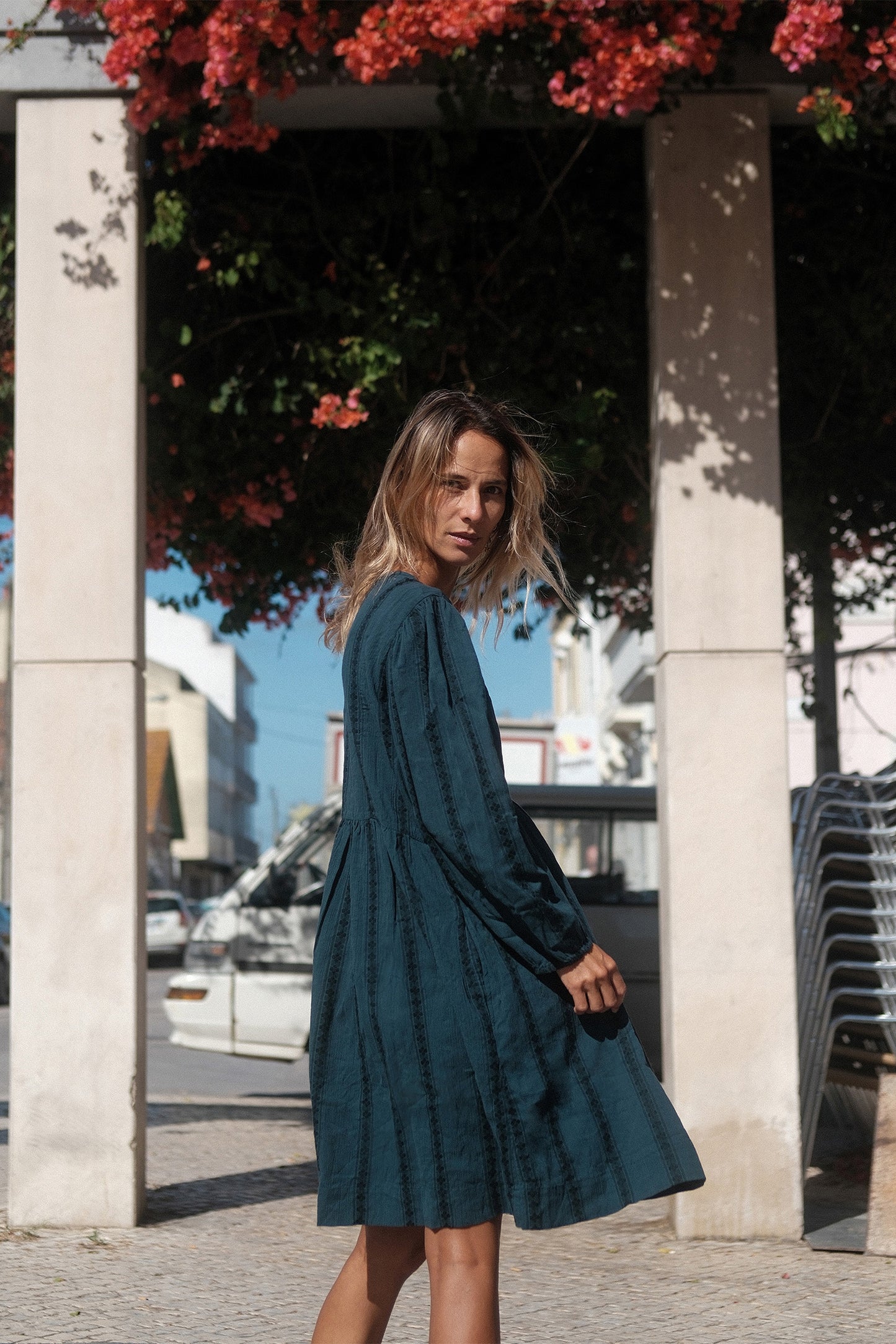 ROBE COURTE JAQUARD