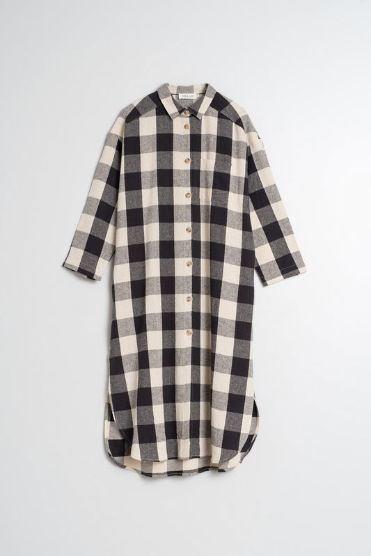 VICHY CHECK SHIRT DRESS 1