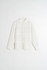 SWISS DOT AND LACE SHIRT