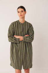 PLEATED COTTON DRESS
