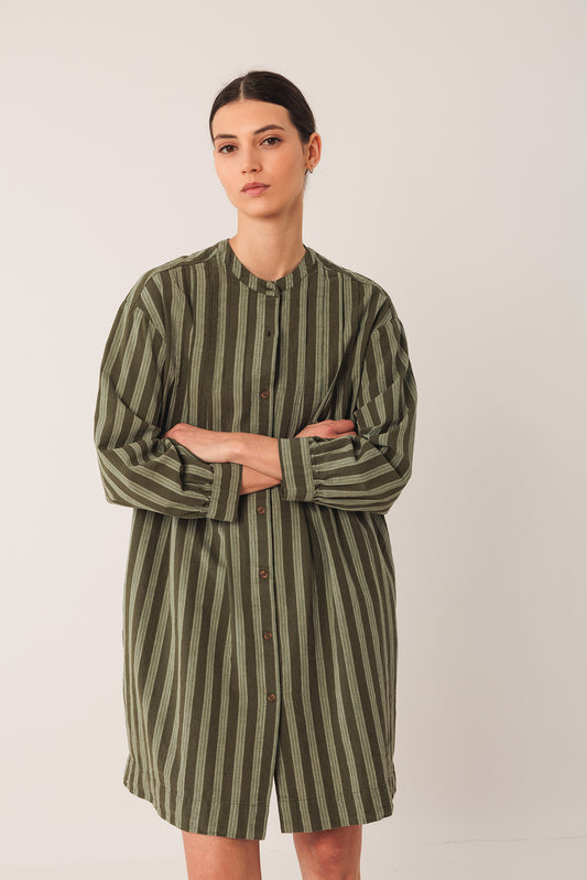VESTIDO ALGODÓN PLIEGUES