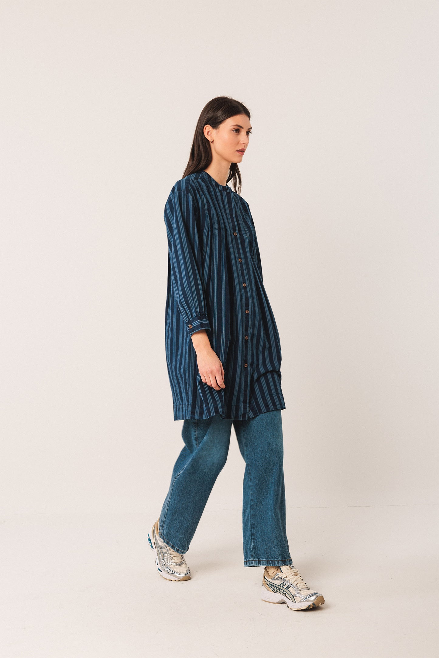 PLEATED COTTON DRESS