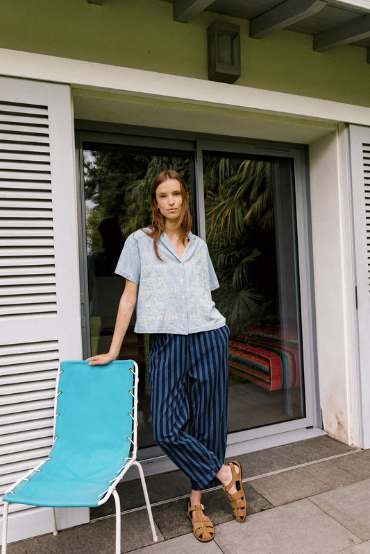 PANTALÓN  BAGGY ENGOMADO