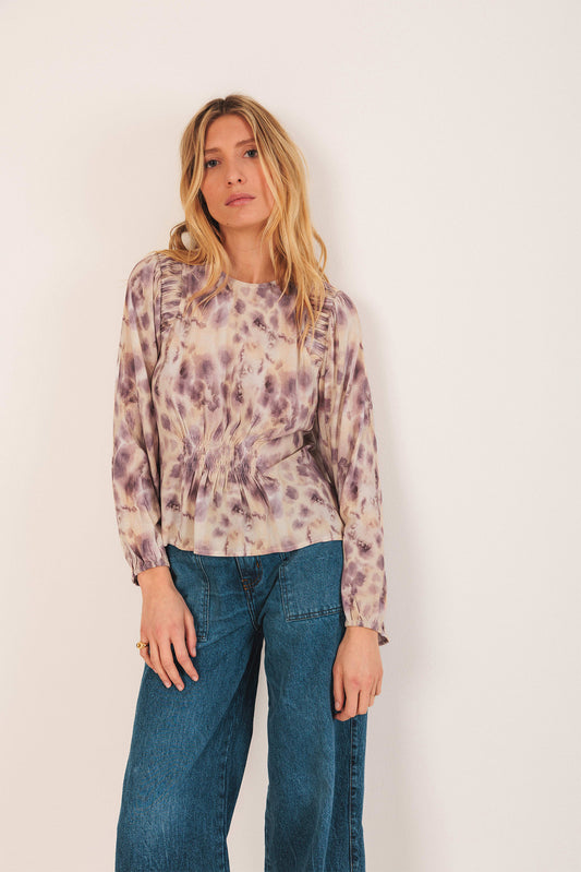 [CL] ELASTIC WATERCOLOR BLOUSE