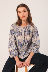 ELASTIC WATERCOLOR BLOUSE