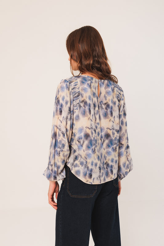 BLOUSE ÉLASTIQUÉE AQUARELLE