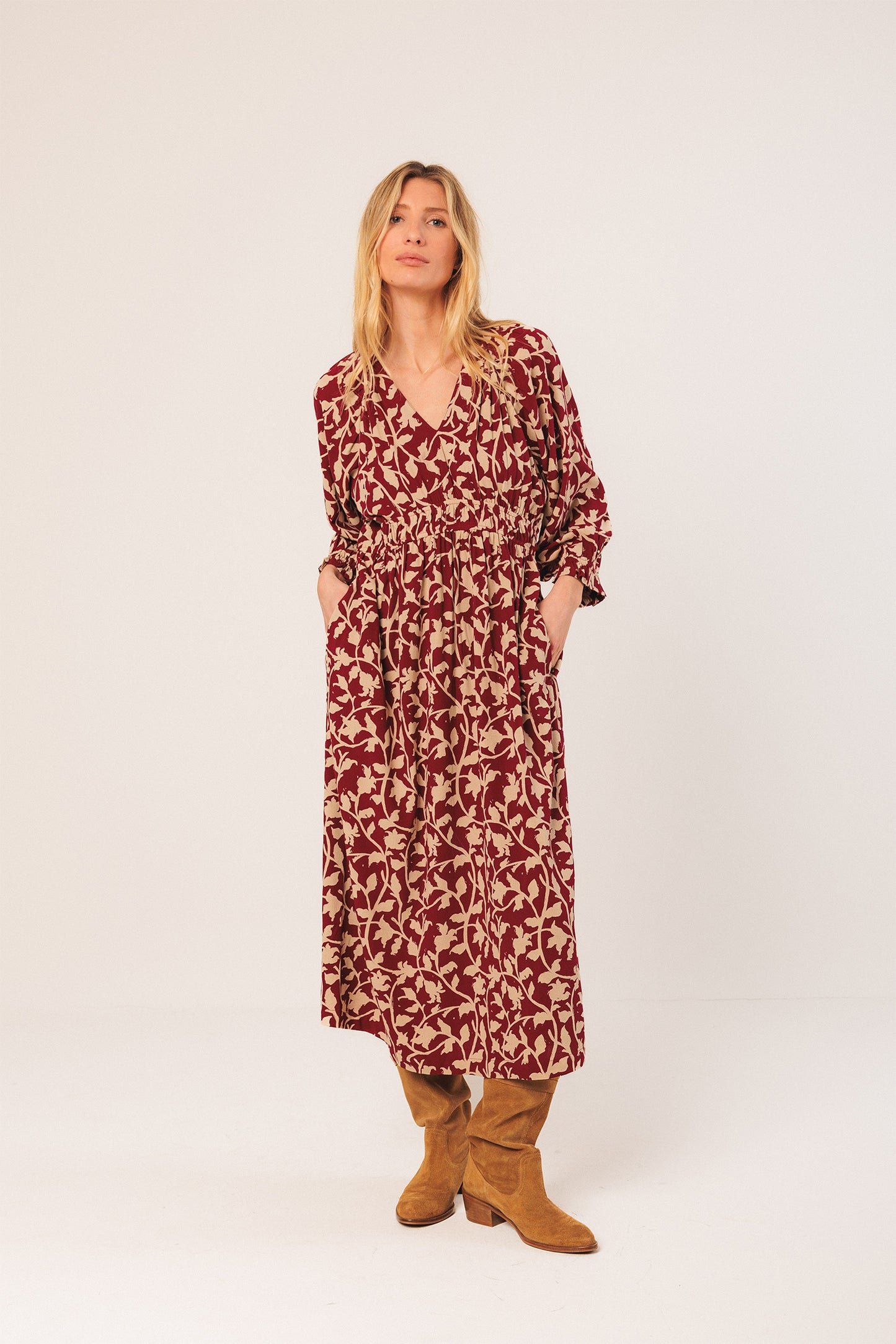 VESTIDO MIDI VSCOSA