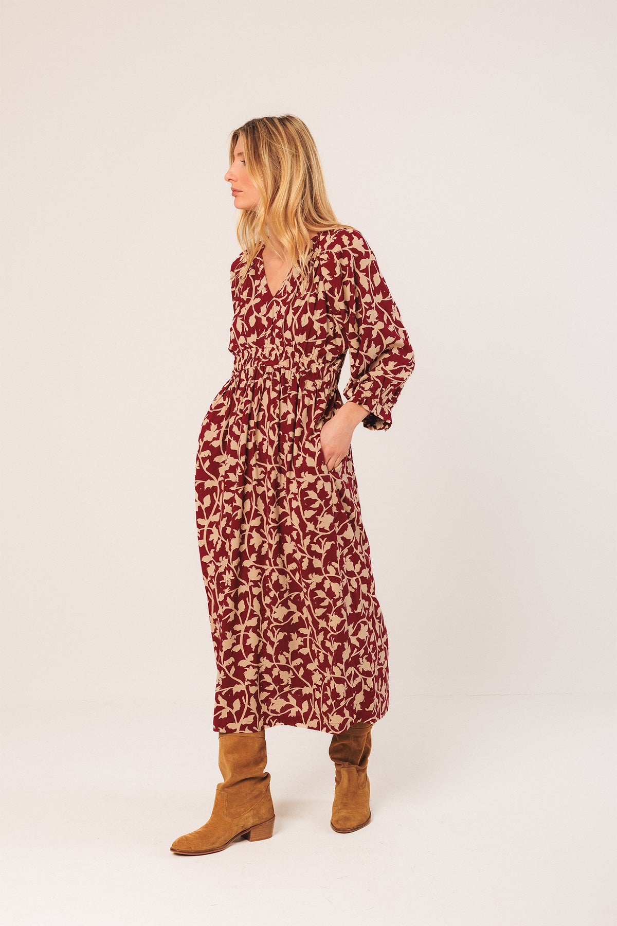 VISCOSE MIDI DRESS
