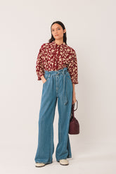 CHEMISE À MANCHES 3/4 EN VISCOSE