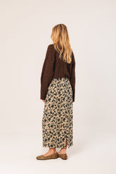 JUPE MIDI EN VISCOSE