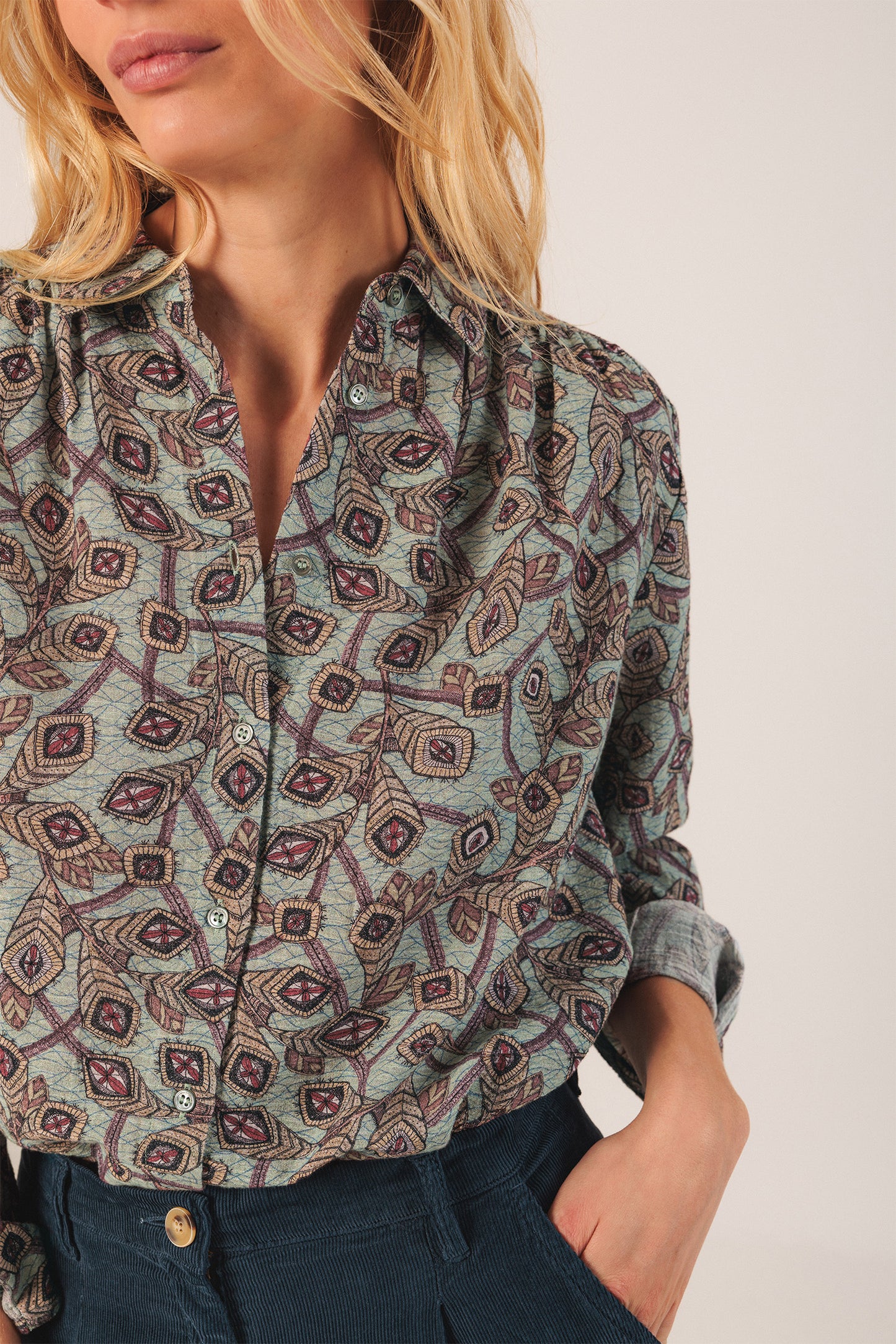 CAMISA ALGODÓN CREPADO