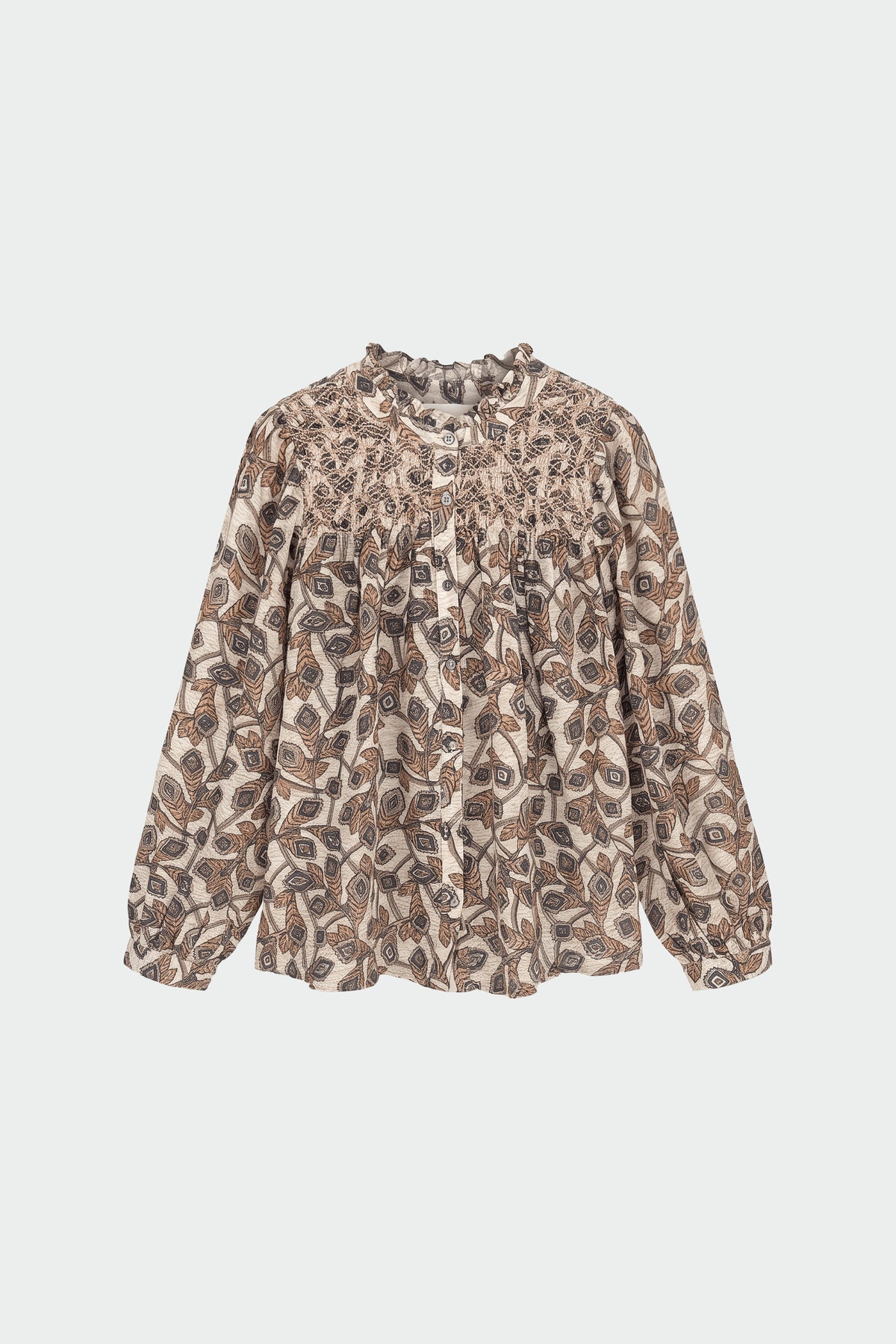 SMOCK EMBROIDERED SHIRT