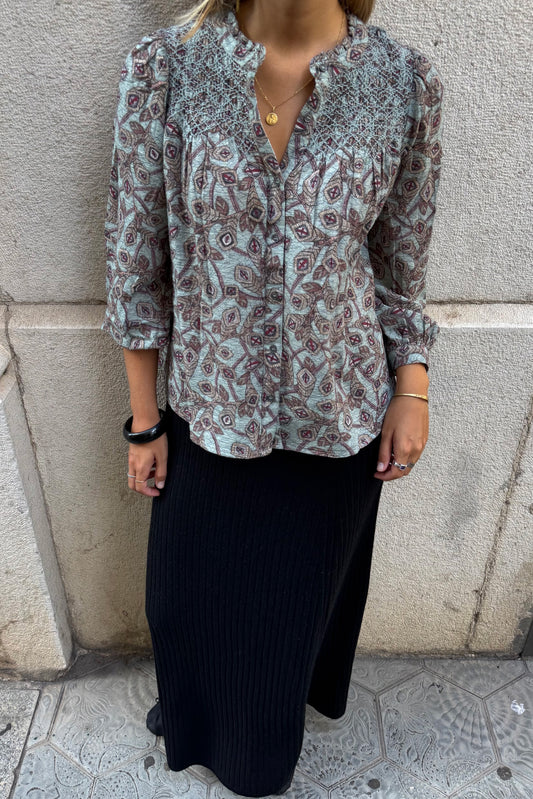 SMOCK EMBROIDERED SHIRT 2