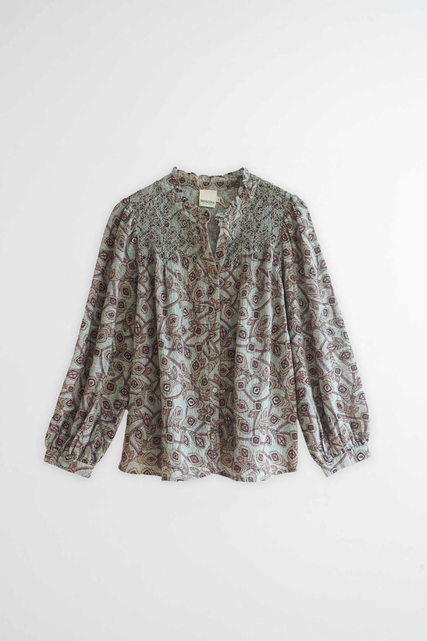 SMOCK EMBROIDERED SHIRT