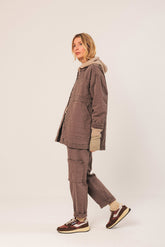 MANTEAU À CARREAUX MATELASSÉ