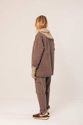 MANTEAU À CARREAUX MATELASSÉ