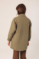 MANTEAU À CARREAUX MATELASSÉ