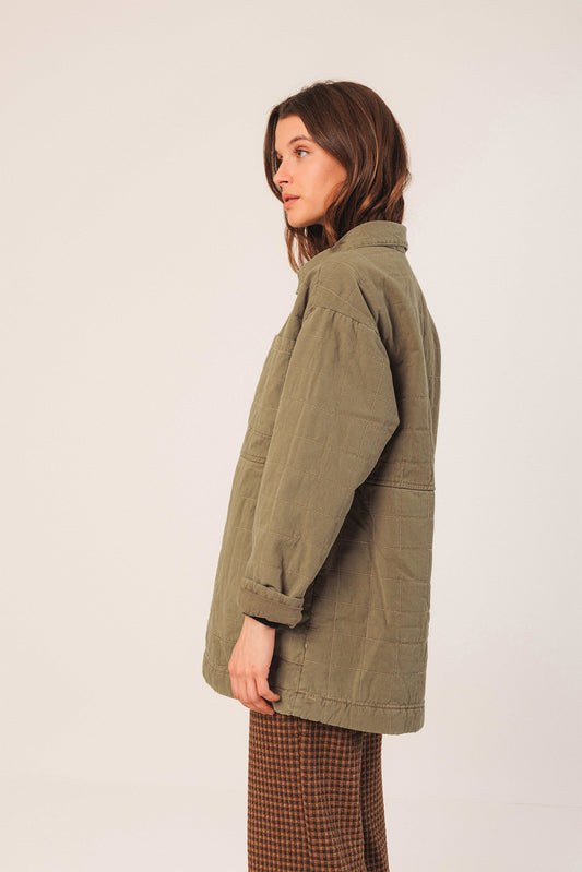 QUILTED PLAID COAT 4