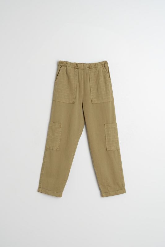 PANTALÓN PESPUNTES CUADRO