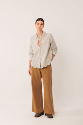 EMBROIDERED VOILE SHIRT
