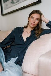 EMBROIDERED VOILE SHIRT